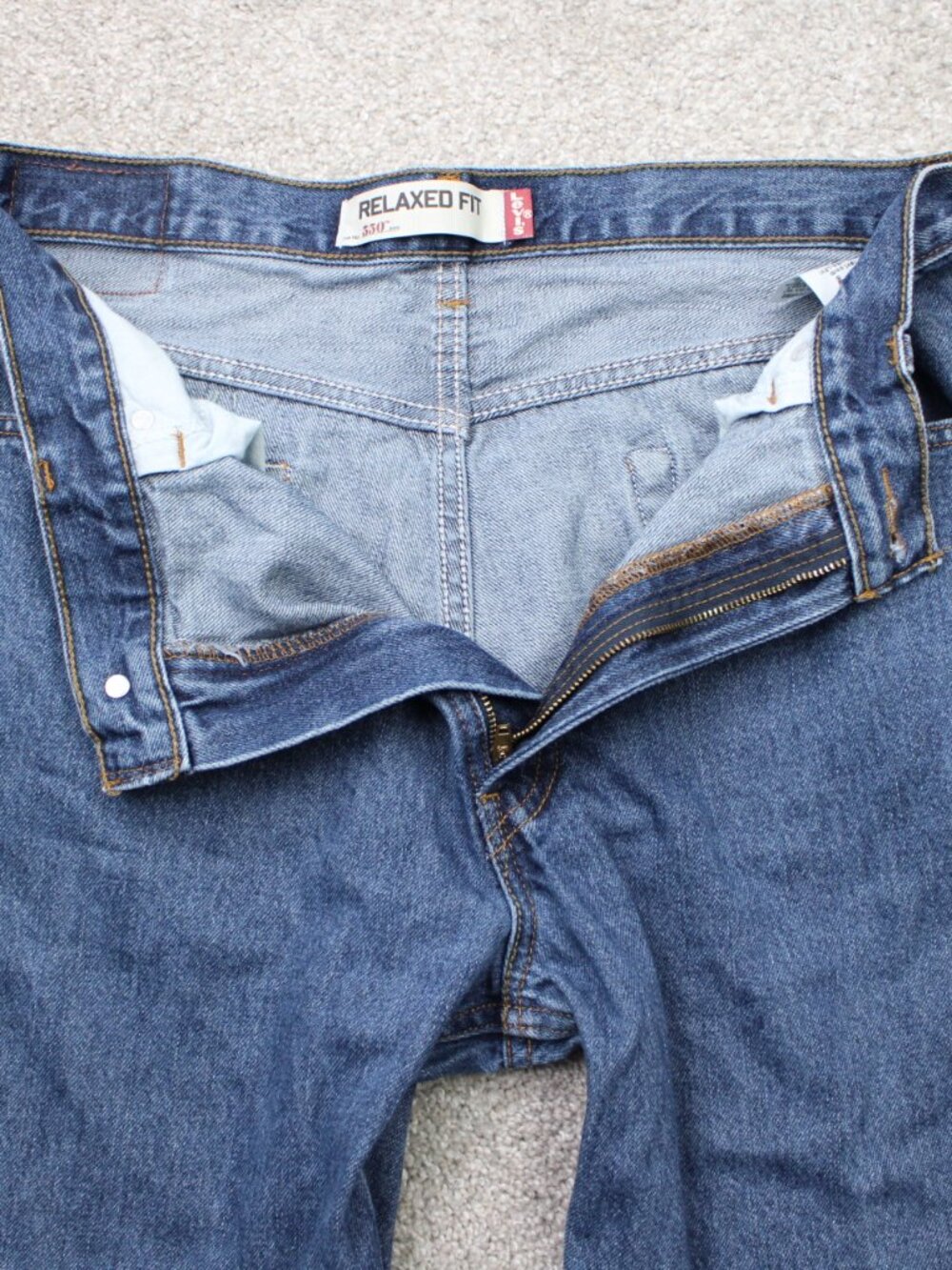 Levi's 550 Jeans Mens 36x30 Blue Relaxed Fit 100% Cotton 5-Pocket Denim Y2K - Picture 9 of 13